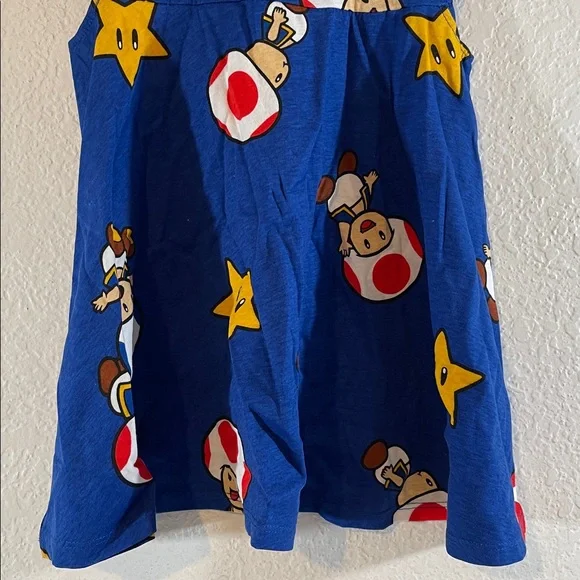 Hybrid Apparel Nintendo Super Mario Toad & Friends Girls’ Dress With Side Cutout - Picture 5 of 10